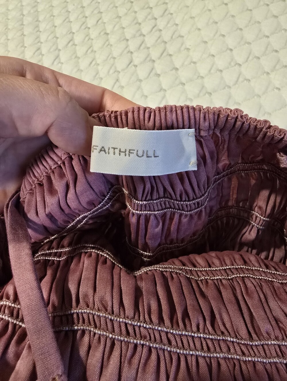 Faithfull The Brand Laia Sleevless Smocked Maxi Dress Valentine Pink Size 4 - Picture 7 of 10